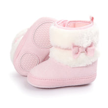 Load image into Gallery viewer, Girl Boy Anti-slip Bow Fleece Boots